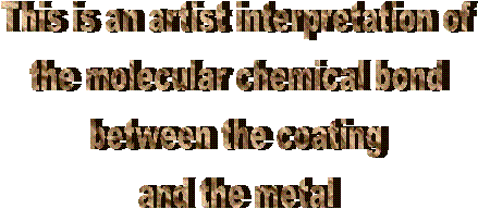 This is an artist interpretation of
the molecular chemical bond
between the coating
and the metal