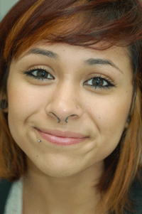 Smile with that new septum piercing!