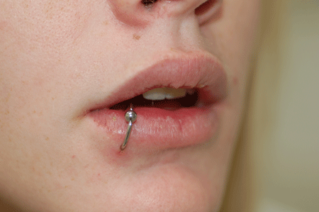 Ideal lip to show off a lip piercing